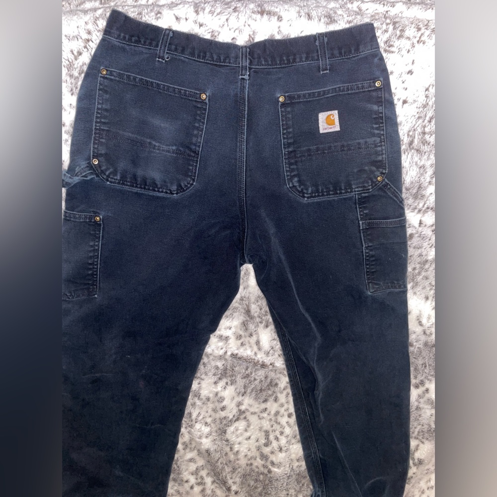 Black vintage carhartt pants double knee work pants